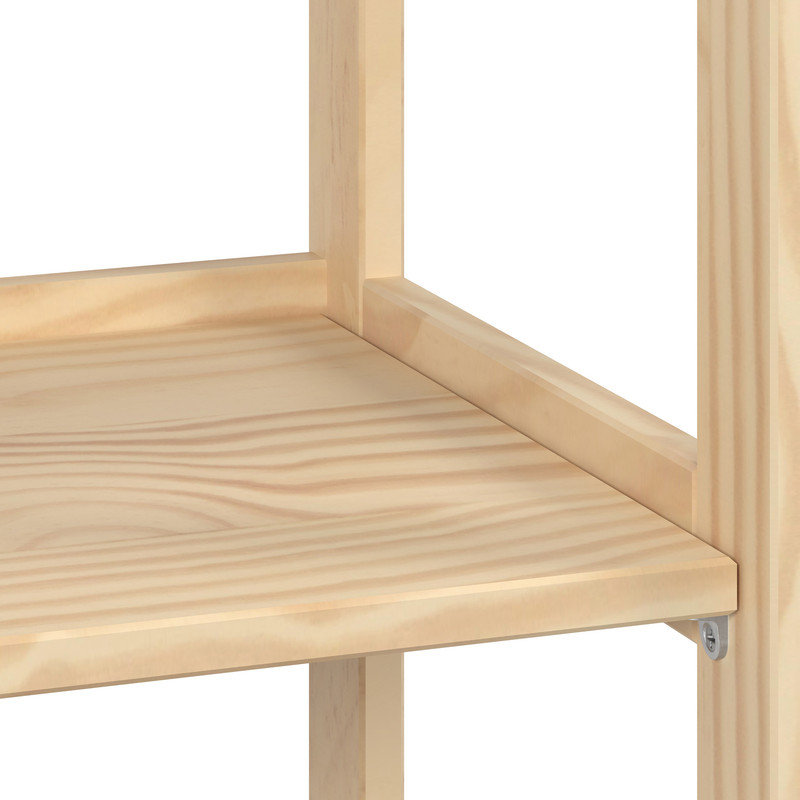 Tablette en bois massif Jela, H 39,8 po x l 30,4 po x P 12,4 po