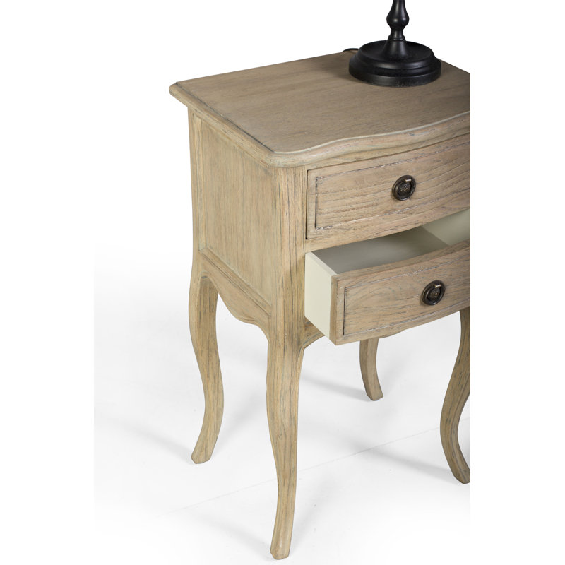 Artisans 40cm W Solid Wood Bedside Table