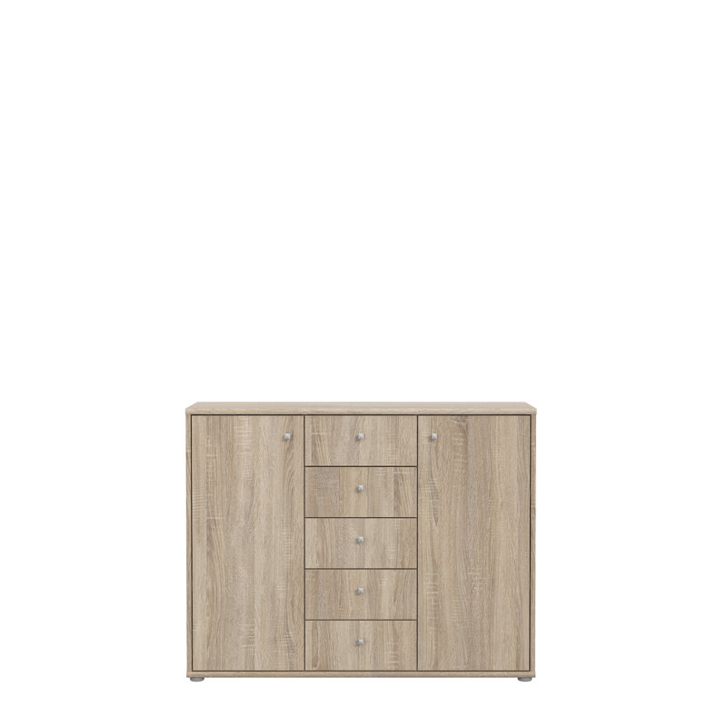 Amandla 108.8cm W 5 - Drawer Chest of Drawers, Sonoma Oak