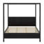 Lit plateforme à baldaquin en bois traditionnel avec lattes de support-130165801-130165804