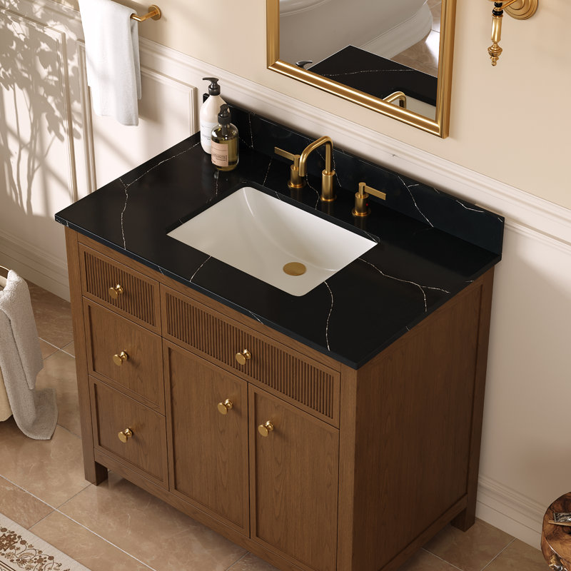 Dessus de meuble-lavabo 37 po Nero Margiua