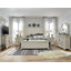 King Panel Bed And Drawer Dresser With Shaped Mirror