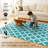 Moroccan Trellis Teal Performance Flatweave Washable Indoor / Outdoor Rug-1272264860