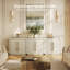 Ensemble de 3 buffets modulaires avec rangement et tablettes réglables, sable blanc