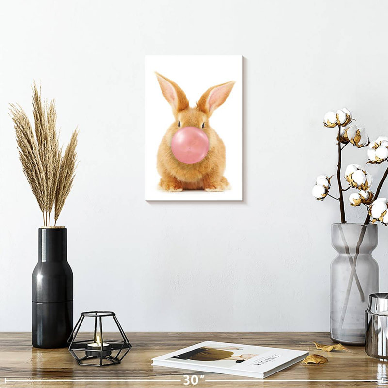 Rabbit Bubble Gum, 12" H x 8" W