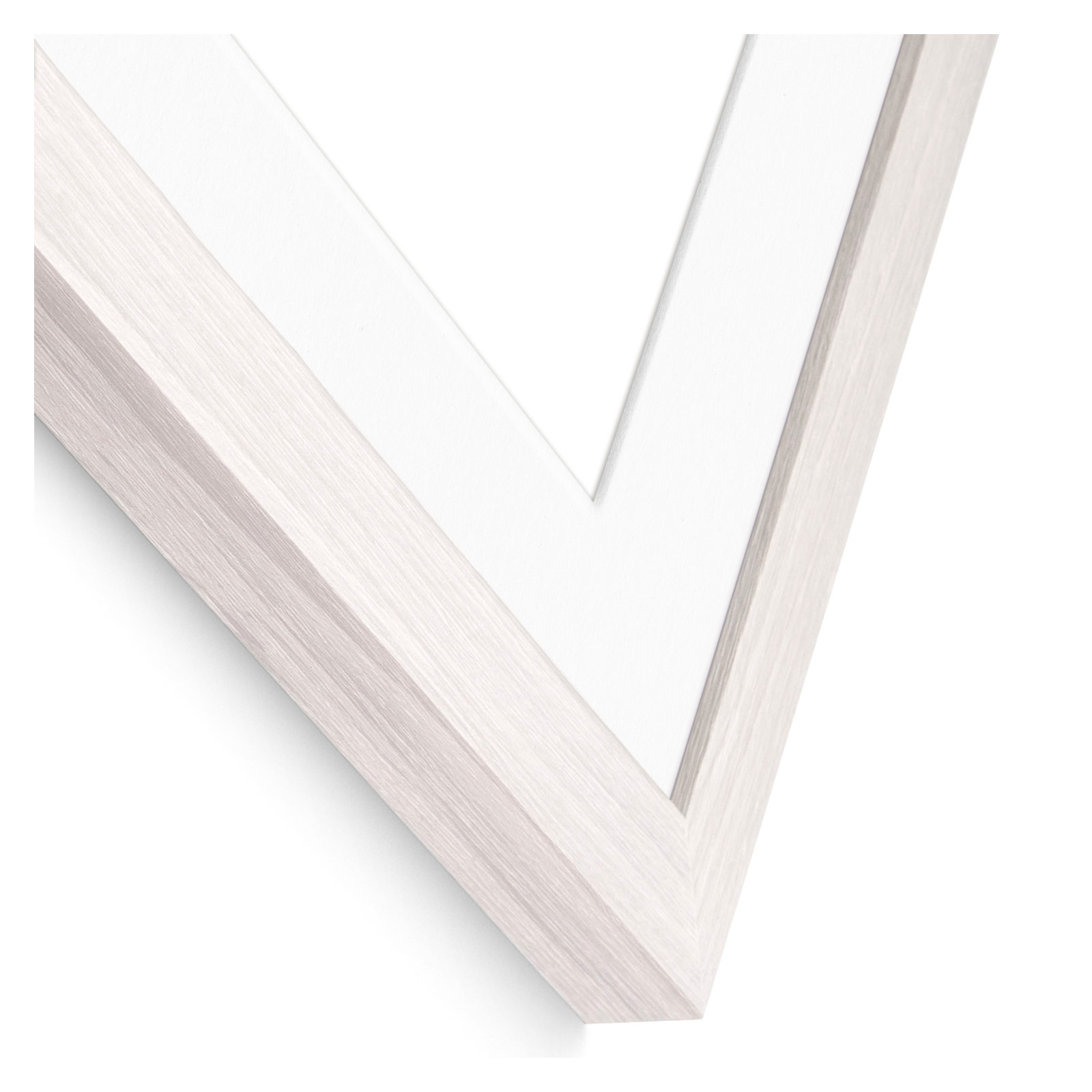 Arkhurst Wood Picture Frame with Mat, 5" x 7", White, 11" x 14"