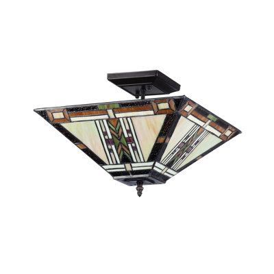 Fournier Glass Semi Flush Mount
