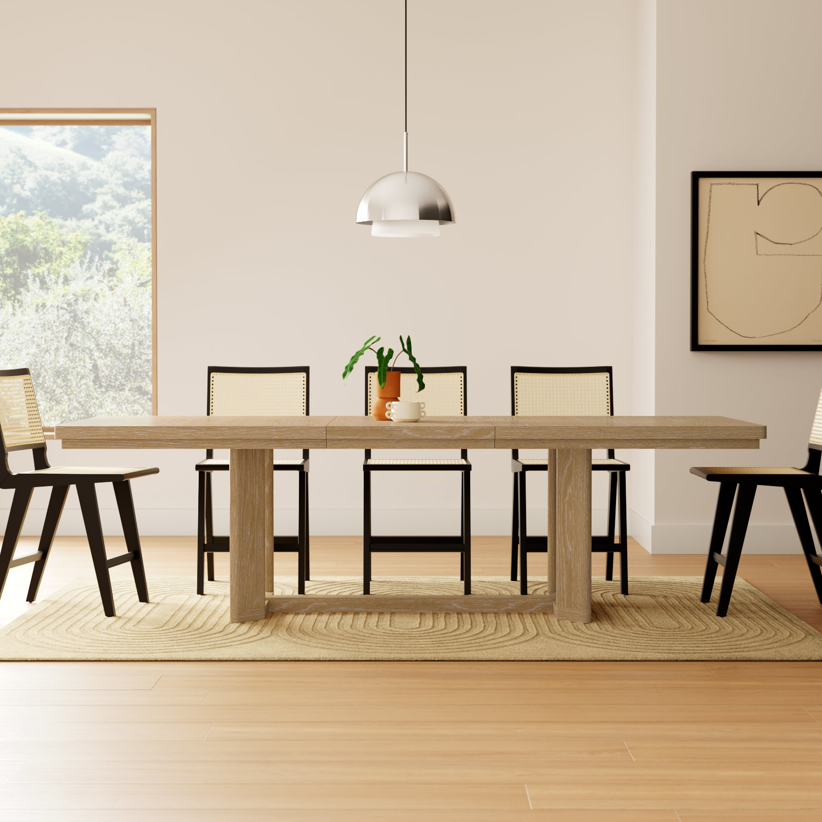 Danity 80'' Wide Dining Table with Leaf