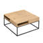 Table basse Wystan de 31,50 po de largeur avec tablette de rangement ouverte et structure en métal