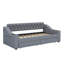 Lit de jour simple rembourré avec accoudoirs de rangement et port de charge USB-612945579