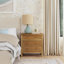 Table de chevet 3 tiroirs Celine, 25 po, naturel