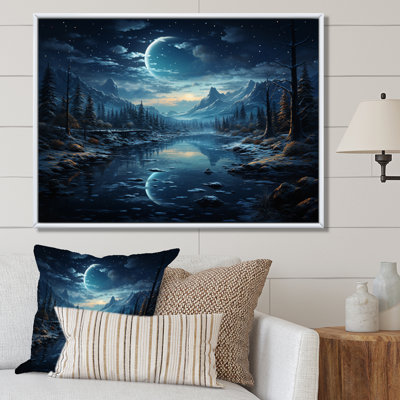 Winter Landscape Silent Night II, reproduction d'art sur toile