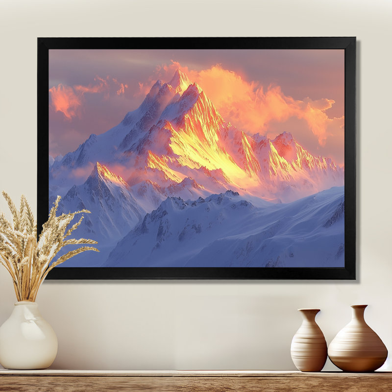 Art sur toile Gradeigh Golden Hour In The Mountains III, Reproduction d'une seule photo avec cadre, H 30 po x l 40 po, Noir