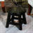 Downridge Ottoman, Carved Wooden Step Stool, Mini Side Table-911587939