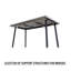 Table de salle à manger rectangulaire moderne, extensible, de couleur grise, pieds en métal noir, style industriel médiéval pour les repas familiaux extensibles de la vie quotidienne