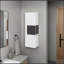 Armoire à porte simple H 38 po, trois tablettes, blanc Magna