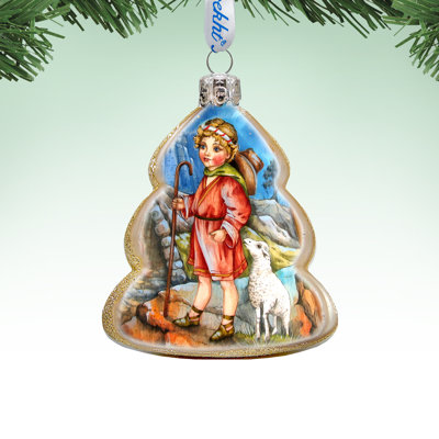 3'' Glass Holiday Shaped Ornament