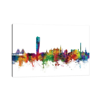 Malmo, Sweden Skyline by Michael Tompsett - Wrapped Canvas Gallery-Wrapped Canvas Giclée