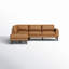 Canapé modulaire en cuir Bernis, brun-78585006