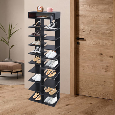 Étagère à chaussures verticale à 10 niveaux