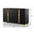 Lillestrom Contemporary Dresser, Black/Gold