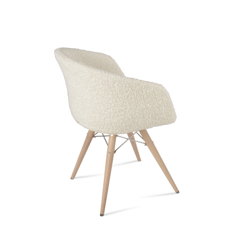 Fauteuil Tribeca, Laine blanc cassé, Naturel