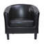 Isadora Faux Leather Barrel Chair-26120244