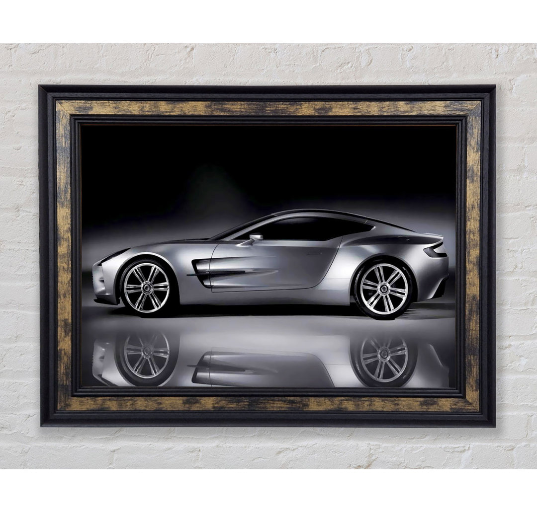 Aston Martin DB9 Silber Seitenprofil - Druck