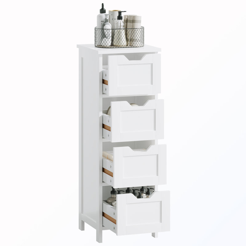 Armoire de salle de bain autoportante avec 4 tiroirs