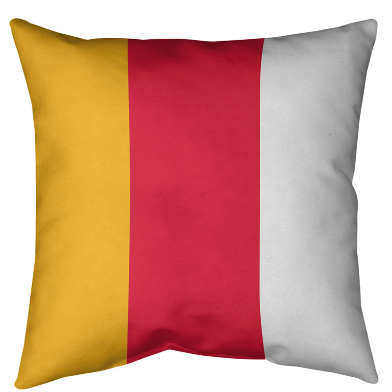 Coussin intérieur/extérieur , 16 po x 1 po, Rouge