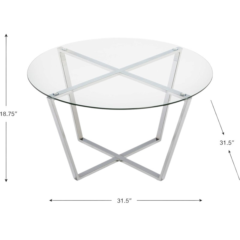 Tyvell Glass Top Coffee Table