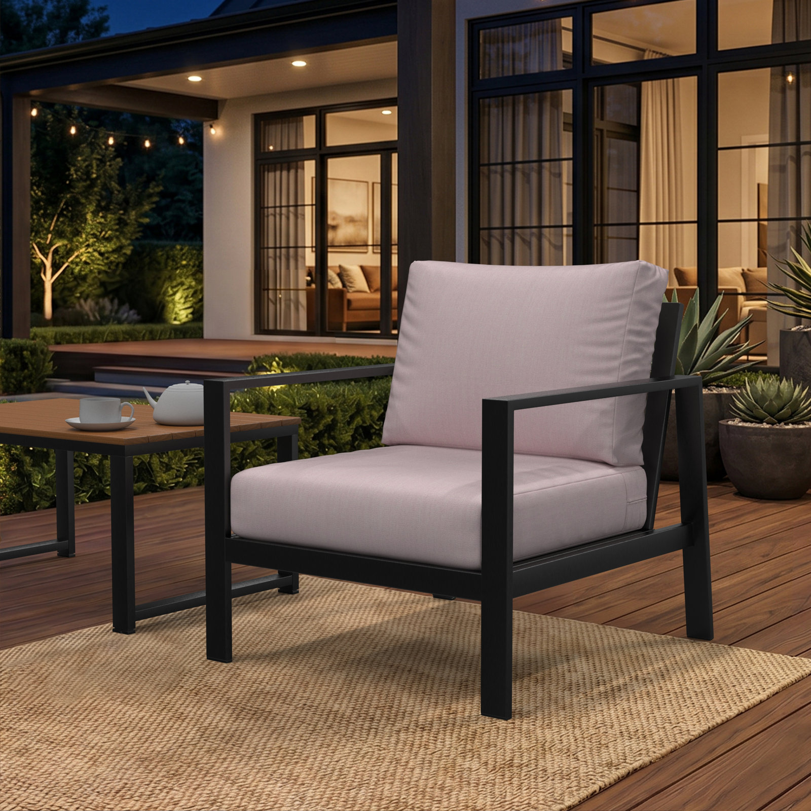 Lani Outdoor Sunbrella Seat/Back Cushion, Sunbrella® Play Cameo