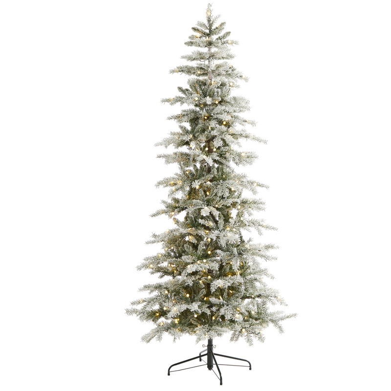 Lighted Artificial Christmas Tree, 7.5' H