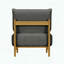 Chaise de loisir Teddy, structure en bois d'hévéa massif et coussin moelleux-426945705-426945706