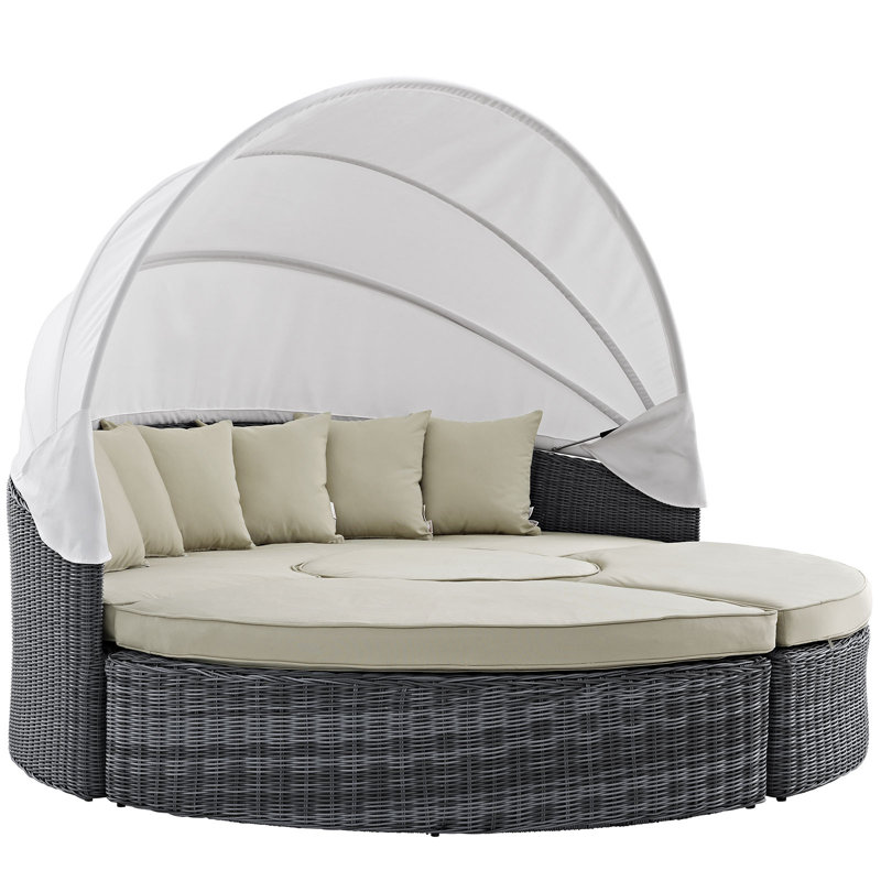 Lit de jour Sunbrella Modway, Toile Sunbrella® beige antique