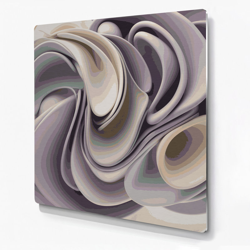 Art mural gris Biomorphic Abstraction 89, H 16 po x l 16 po