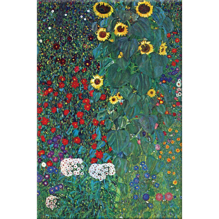 « jardin » par gustav klimt,, reproduction de peinture sur toile, H 42 po x l 28 po x P 1,5 po