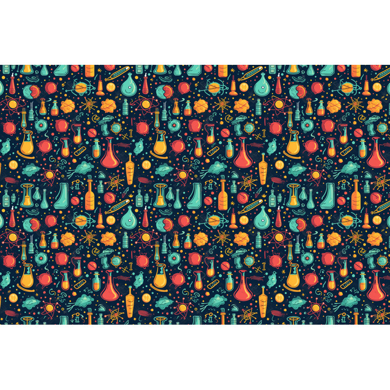 Édredon de science Science Bedding - bleu / rouge, Édredon simple