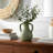 Kenith Handmade Terracotta Decorative Vase with Handle – Artisan Pottery Accent Vessel with Rustic Charm - Green-89109942