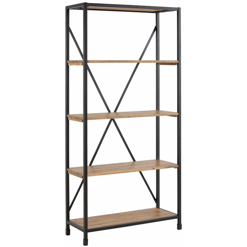 Ilminster 190cm H x 90cm W Metal Etagere Bookcase