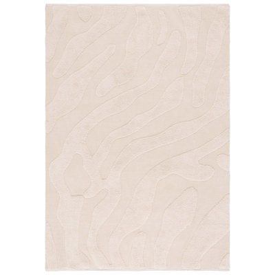Moura Ivory Washable Hand-Woven Cotton Rug