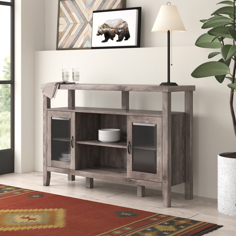 Keron 52" Wide 2-Door Sideboard, Gray Wash