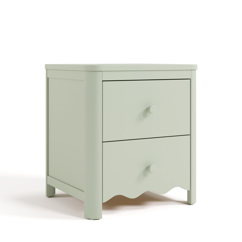 Casablanca 2 Drawer Nightstand, Sage