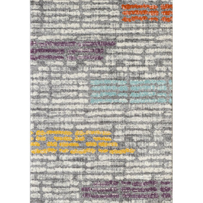 Tapis gris à rayures Roslyn