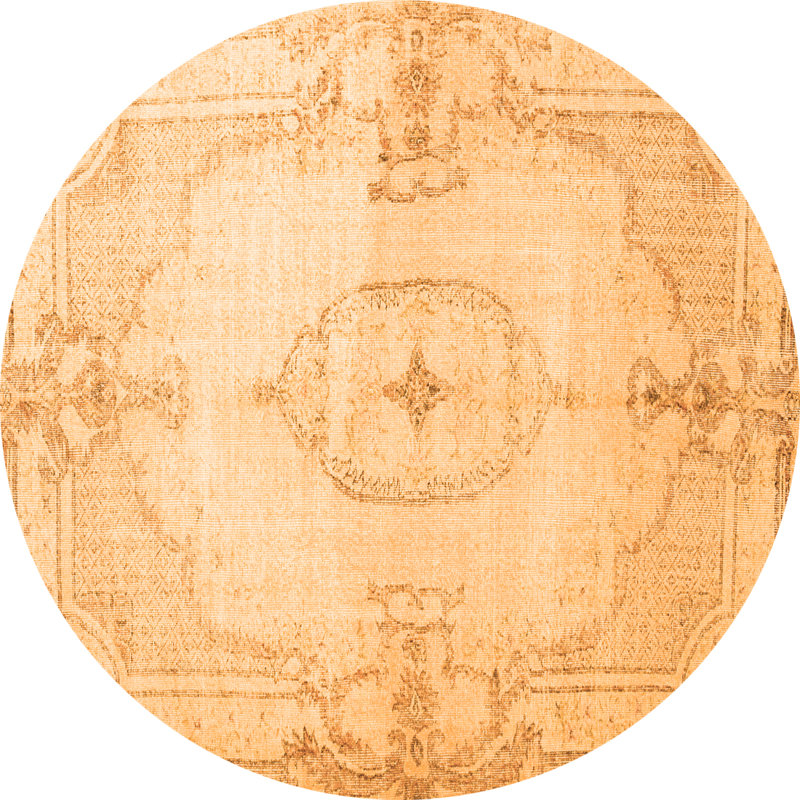 Tapis orange, Rond 5 pi