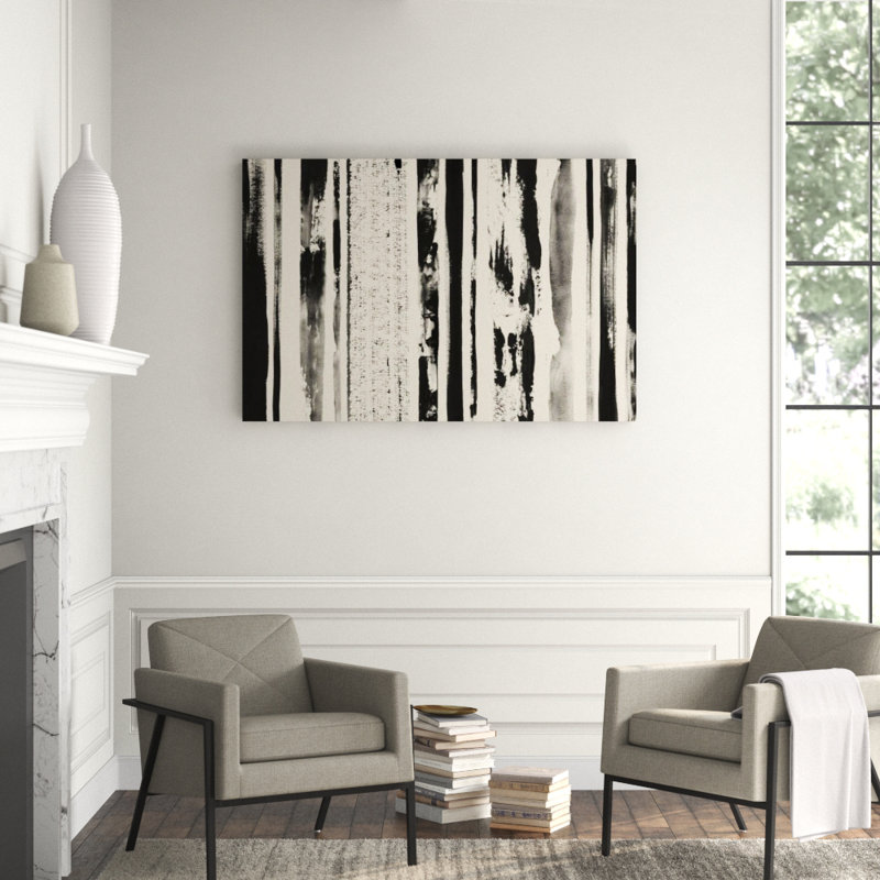 Variant Of Strokes II by Guseul Park, 47" H x 71" W x 1.5" D, Glass Coat