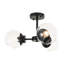 3 - Light Modern Clear Glass Shade Sputnik Semi Flush Mount-123043397