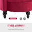 Fauteuil d'appoint rembourré en tissu