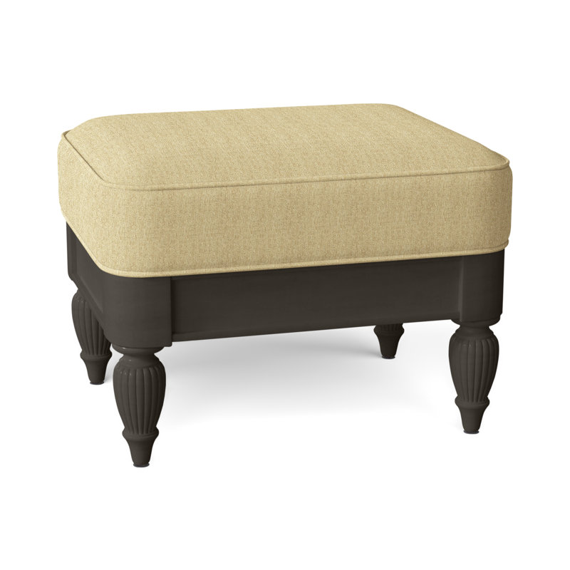 Grand View Ottoman, Greystone Finish, Beige Sugar Performance; 0863-93
