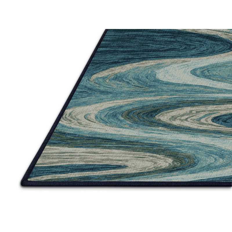  Tapis hawaïen lavable River Flows, Carré 4 pi
